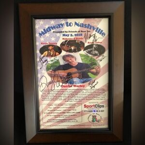Midway to Nashville Signed, Framed Poster - 
Darryl Worley